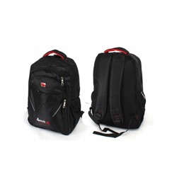Рюкзак SAL-8220 молодежный,  3отд,  1внутр+3внеш.карм,  черный/красный 241368