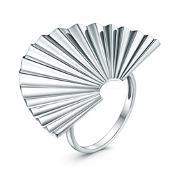 Кольцо из серебра родированное - Веер К50133р