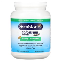 Symbiotics, Colostrum Plus, молозиво в порошке, 597 г (1,3 фунта)