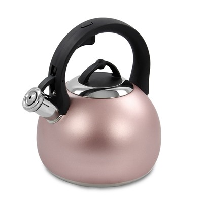 Чайник MARTA MT-3091 2,8л со свистком металл Розовый матовый (12) оптом