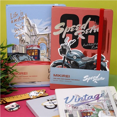 Блокнот (А5) «Vintage speed retro», red(14,5*21)