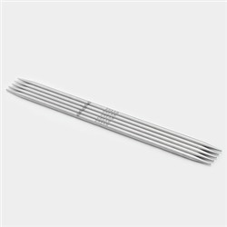 36034 Knit Pro Спицы чулочные для вязания Mindful 7мм/20см, нержавеющая сталь, серебристый, 5шт упак