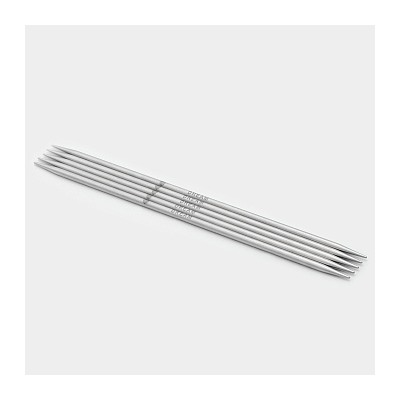 36034 Knit Pro Спицы чулочные для вязания Mindful 7мм/20см, нержавеющая сталь, серебристый, 5шт упак