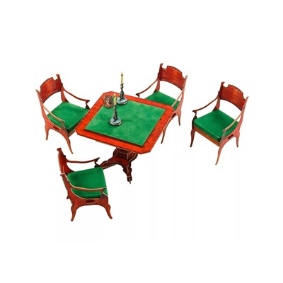 Ломберный стол с креслами (из гостиной домика Нащокина)