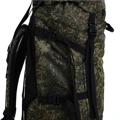 Рюкзак туристический, Taif, 80 л, отдел на шнурке, 2 наружных кармана, цвет зелёный