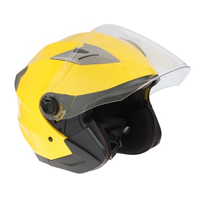 Шлем открытый с двумя визорами, размер XS (53-54), модель - BLD-708E, желтый глянцевый