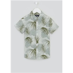 Boys Mini Me Leaf Print Linen Shirt (9mths-13yrs)