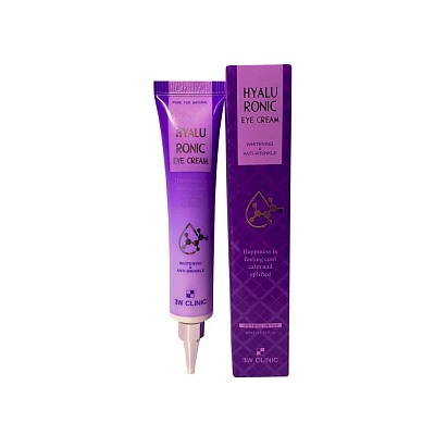 Крем для век увлажняющий с гиалуроновой кислотой Eye Cream Hualuronic, 3W Clinic 40 мл