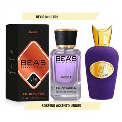 Beas U752 Sospiro Accento Unisex edp 50 ml, Парфюм унисекс Beas U752 создан по мотивам аромата Sospiro Accento
