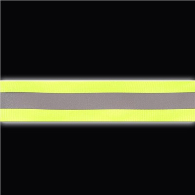 Светоотражающая лента-стропа, 25 мм, 5 ± 1 м, цвет салатовый
