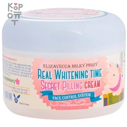 ELIZAVECCA Real Whitening Time Secret Pilling Cream - Крем для лица осветляющий эфект пиллинга, 100мл.,