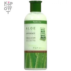 FarmStay Visible Difference Fresh Emulsion Aloe - Увлажняющая эмульсия для снятия раздражения кожи лица с экстрактом Алоэ Вера 350мл. ,