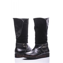 Женские кожаные сапоги Shik Shoes Shik1033 Черный Кожа+Флотар: Под заказ