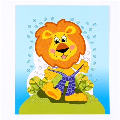 Картина из пайеток «Озорной львёнок»