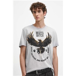 T-shirt bawełniany męski The Night's Watch kolor szary