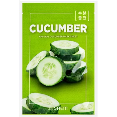 Маска тканевая с экстрактом огурца Natural Cucumber Mask Sheet, THE SAEM   21 мл