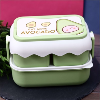 Ланчбокс «Eat more avocado», green