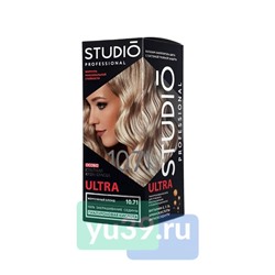Крем-краска Studio Ultra для волос цвет: 10.71 Жемчужный блонд, 50/50/15 мл.