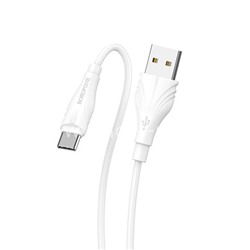 USB кабель для USB Type-C 2.0м BOROFONE BX18 (белый) 3.0A