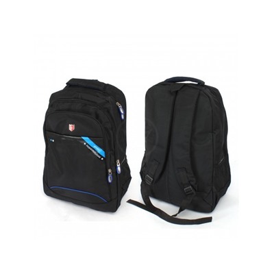 Рюкзак SAL-8221 молодежный,  3отд,  1внутр+3внеш.карм,  черный/синий 241370