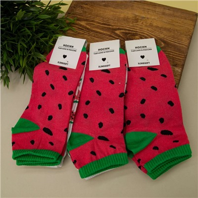 Носки женские "Watermelon Red and White", р.35-40, 2 пары