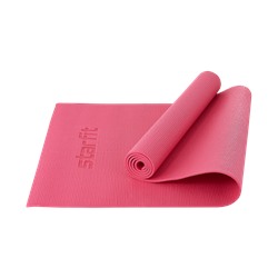Нарушена упаковка!   Коврик для йоги и фитнеса FM-101, PVC, 173x61x0,6 см, розовый 4680459118165