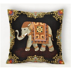 Подушка декоративная Индийский слон удача, гобелен