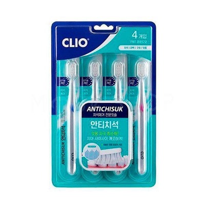Зубная щетка The Style White Ultra Soft Care Toothbrush, CLIO (набор, 4 шт.)
