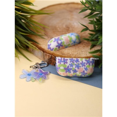 Чехол для AirPods Pro "Flower mix", purple-blue