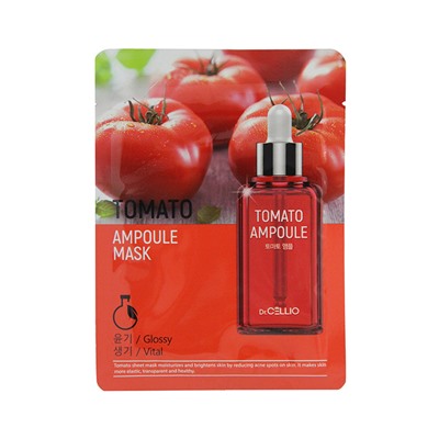 Маска тканевая, TOMATO AMPOULE MASK, Dr.CELLIO, 25 мл