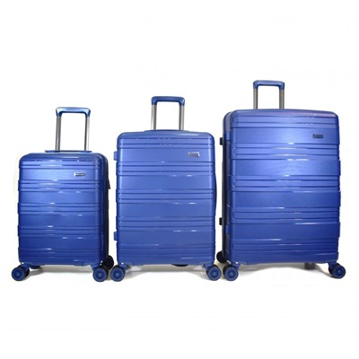 Набор из 3-х чемоданов 11271 Темно-синий
