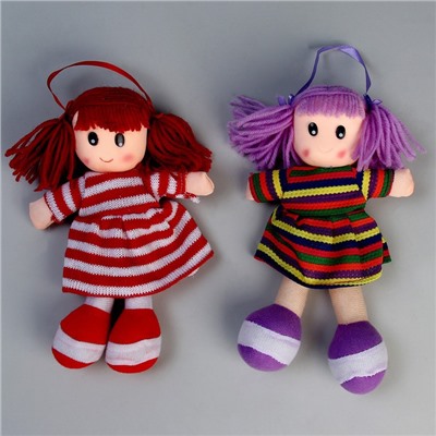 Мягкая игрушка «Кукла», в вязаном платьишке, цвета МИКС