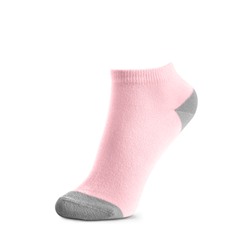 Носки женские Хлопок, RUS 23/EUR 35-37, Mini, розовые с серой пяткой
