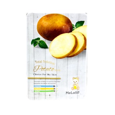 Маска тканевая для лица с экстрактом картофеля Total solution potato mask, Meloso 25 г