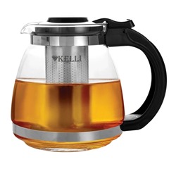 Заварочный чайник Kelli KL-3090 жаропр стекло 1,5л. (24) оптом