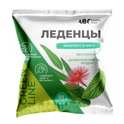 Леденцы ABC Healthy Food Эвкалипт и перечная мята (на основе трав с витамином С) 60 g