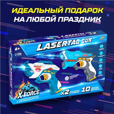 Лазертаг LASERTAG GUN с безопасными инфракрасными лучами, для двух игроков