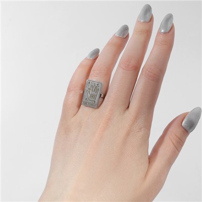 Кольцо «Таро» мир, цвет серебро, 16 размер