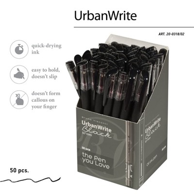 Ручка шариковая Bruno Visconti UrbanWrite Basic, 0,7 мм, чёрные чернила на масляной основе