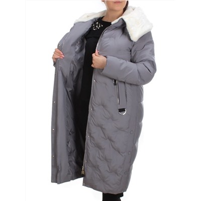 2277 GRAY Пальто зимнее женское VISDEER (200 гр. тинсулейт) размер 48