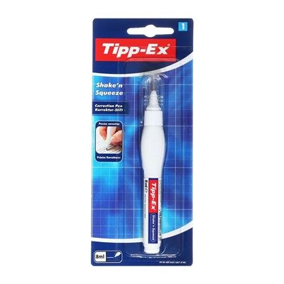 Ручка-корректор 8мл, BIC "Tipp-Ex Shake'n Squeeze", с металлическим наконечником