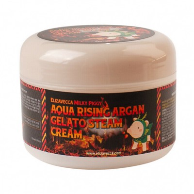 Крем паровой увлажняющий Milky Piggy Aqua Rising Argan Gelato Steam Cream, ELIZAVECCA 100 г