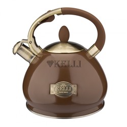 Чайник Kelli KL-4549 металлический обьем 3,0л теплоемкое капсульное цвет-коричневый(12) оптом