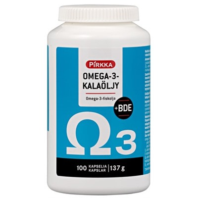 Пищевая добавка Pirkka omega-3-kalaljy+foolihappo+BDE 100шт