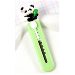 Канцелярский нож "Panda", green