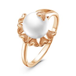 Золотое кольцо  с жемчугом - 594