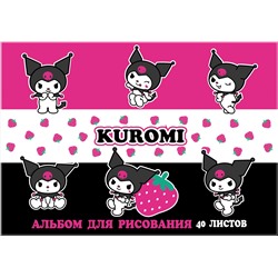 Альбом для рисования А4 40л спираль "Kuromi"  CENTRUM 71965/15/Россия