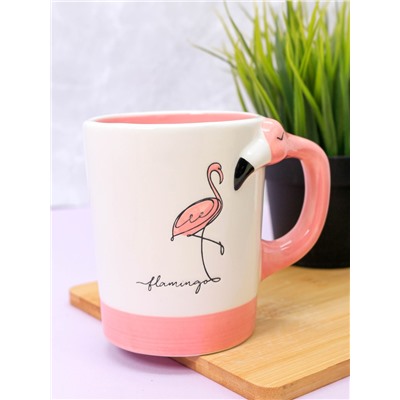 Кружка керамическая «Pink flamingo»