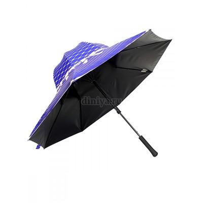 Зонт-трость шляпа женский DAIS арт.7709-11 полуавт (сетка)