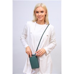 Женская сумка-портмоне на плечо, цвет зеленый